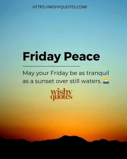 Friday Blessings Images on Peace