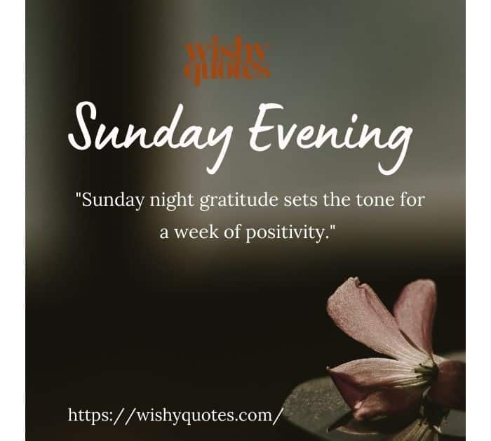 Evening Sunday with Thankfulness