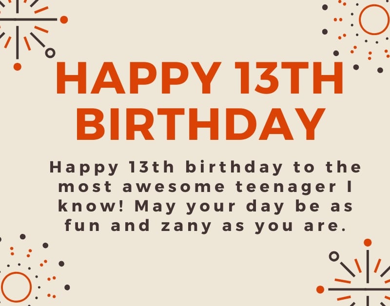 13th Birthday Wishes for a Laugh