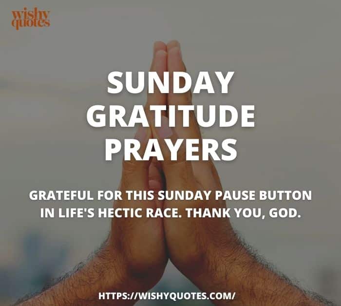 Sunday Gratitude Prayers