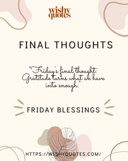 Friday Blessings Images on Final Thoughts