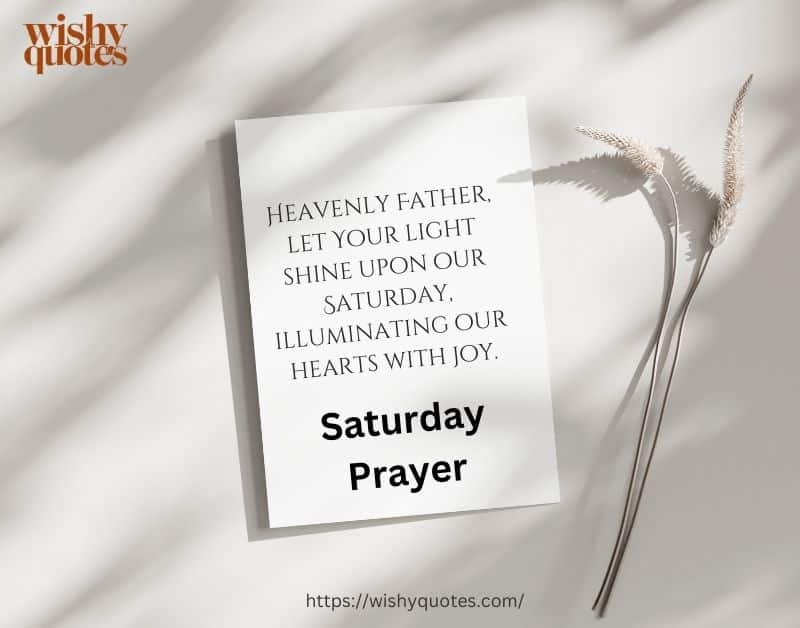 saturday prayer