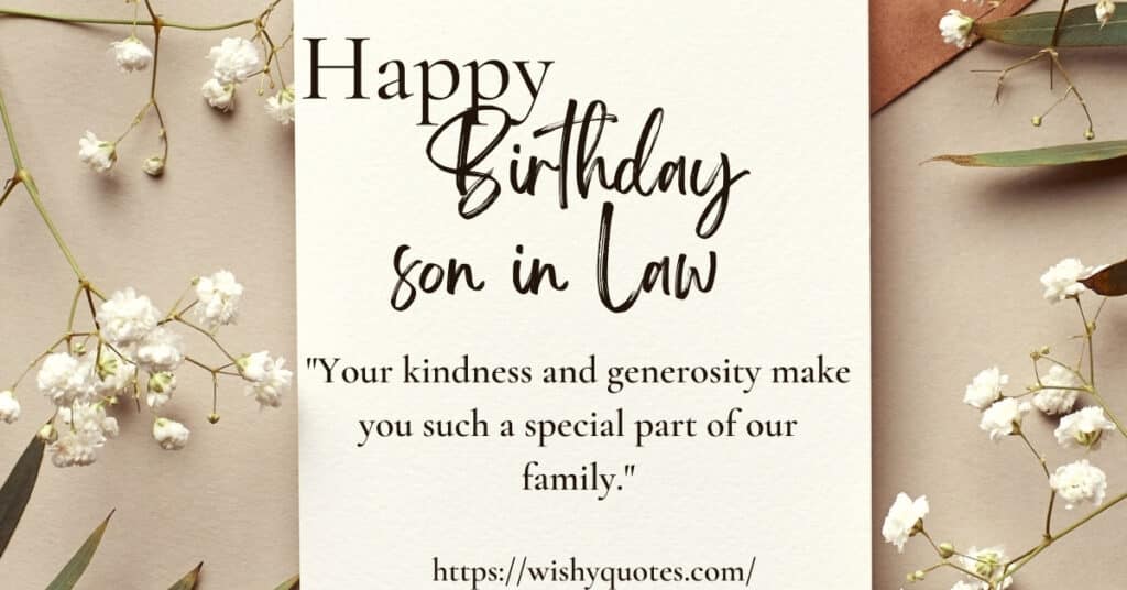 Heartfelt Wishes for Your Son in Law