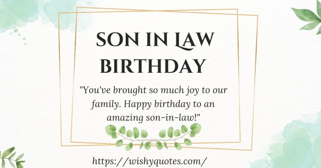 Wishes to Make Your Son in Law Day Extra Special