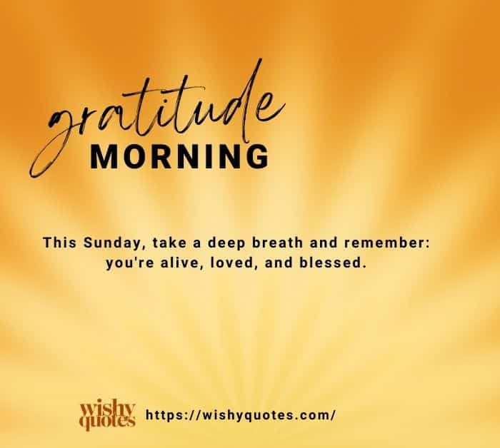 Sunday Blessings on Gratitude