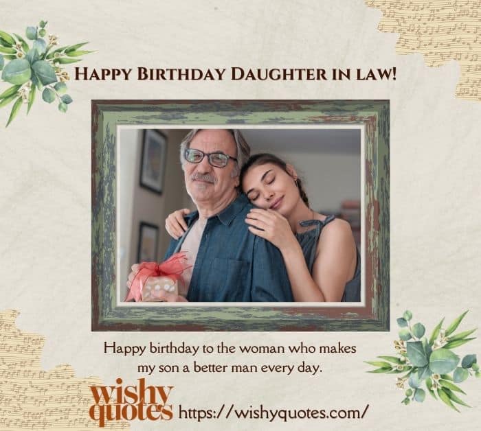 Father-in-Law Wishes for His Daughter-in-Law