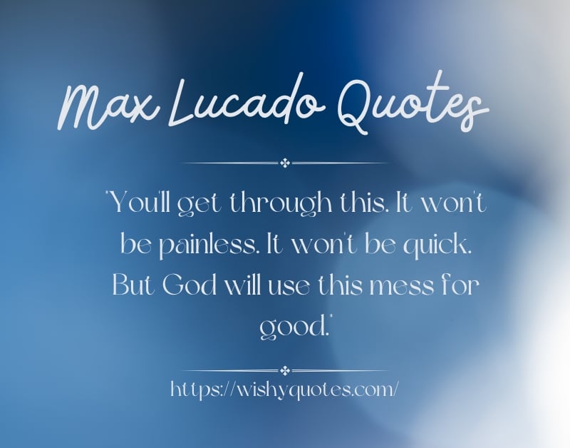 Max Lucado Quotes on preservance