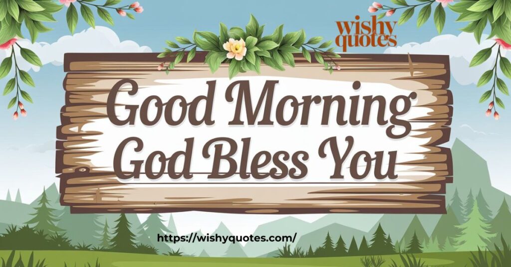 good morning god bless you